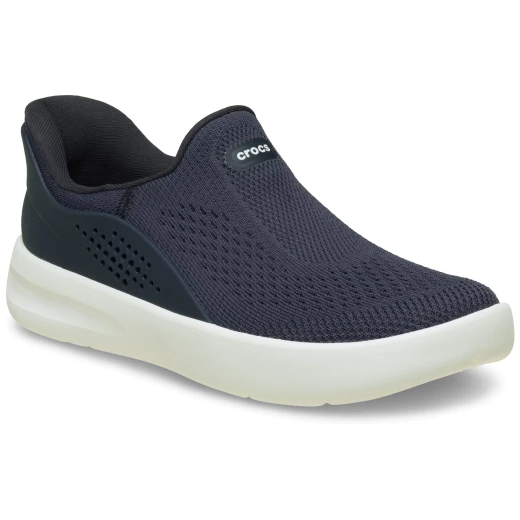Men's No Hands Slip On Sneakers Navy Blue 43-44 Hands Free Easy Wear Comfortable Breathable Textile Upper Design with Molded EVA Sockliner For All Day Comfort - Crocs - Image 3