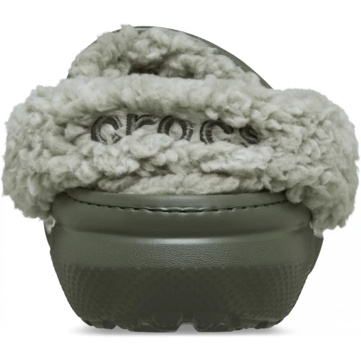 Crocs Unisex Classic Fleece Lined Clog Olive Green Cozy Comfort 42 43 Indoor Outdoor Slippers Winter Warmth Pivoting Heel Strap Lightweight Croslite Foam Construction - Crocs - Image 4