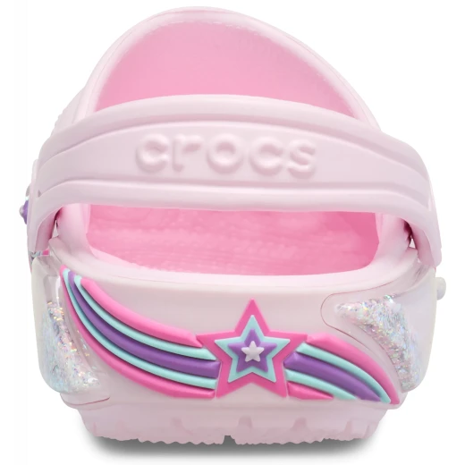 Crocs Kids Classic Star Sparkle Clog Pink Featuring Sparkly Design Comfortable Lightweight Foam Size 28 29 - Crocs - Image 4