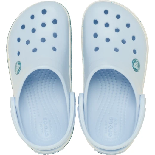 شبشب كروكس كروكباند منقط للأطفال الصغار أزرق مقاس 22-23 أحذية خفيفة الوزن ومريحة مع حزام كعب دوار سهلة التنظيف ويمكن تخصيصها بزخارف جيبتز مثالية للارتداء اليومي - كروكس - Image 4