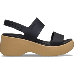 Crocs Brooklyn Sky Women's Sandal with LiteRide Foam Technology in Black, Sizes 38 39. Offers Effortless Style, All Day Comfort and Wardrobe Versatility. Perfect for Work and Play.