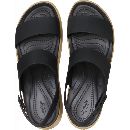 Crocs Women's Brooklyn Sky Sandal Featuring LiteRide Foam Technology in Black, Sizes 36 37. Comfortable and Stylish Footwear for All Day Wear. Versatile Design. - Crocs - Image 4