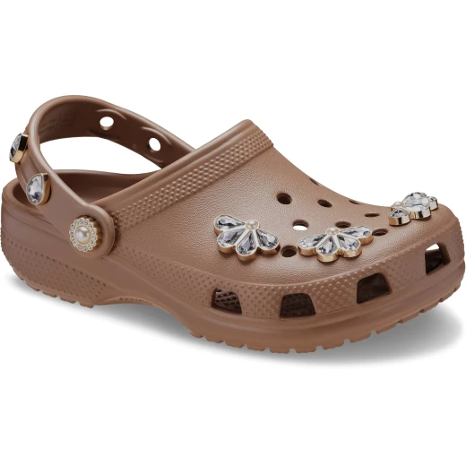 Crocs KIDS' Classic Pinnacle Embellishment Clogs BROWN Size 29-30 Lightweight and Comfortable Footwear with Ventilation Holes for Jibbitz Charms Easy On and Off - Crocs - Image 3
