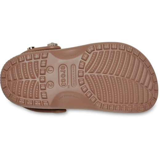 صنادل Crocs Classic Pinnacle للأطفال مزينة باللون البني، سهلة الارتداء والخلع، مادة Croslite متينة، فتحات تهوية لـ Jibbitz، مقاسات 36 37 - كروكس - Image 5
