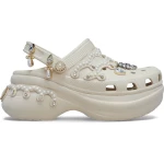 Bae Women's Pinnacle Embellished Clog with Customizable Backstrap in Beige, Sizes 36 37. Features Jibbitz™ charm customization for a personalized and stylish look. Flaunt your Bae! - Bae