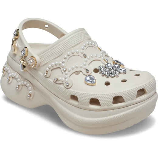 Bae Women's Pinnacle Embellished Clog with Customizable Backstrap in Beige, Sizes 36 37. Features Jibbitz™ charm customization for a personalized and stylish look. Flaunt your Bae! - Bae - Image 3