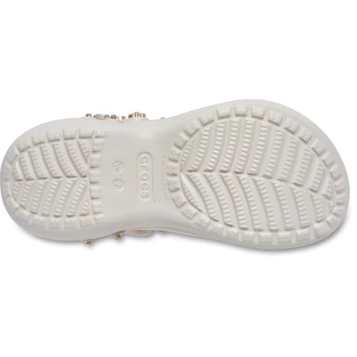 Crocs Women's Bae Pinnacle Embellished Clog Beige with Customizable Backstrap, Featuring Jibbitz Charms Compatibility, Sizes 37 38. Ultra Contoured Outsole for Height and Attitude. - Bae - Image 6