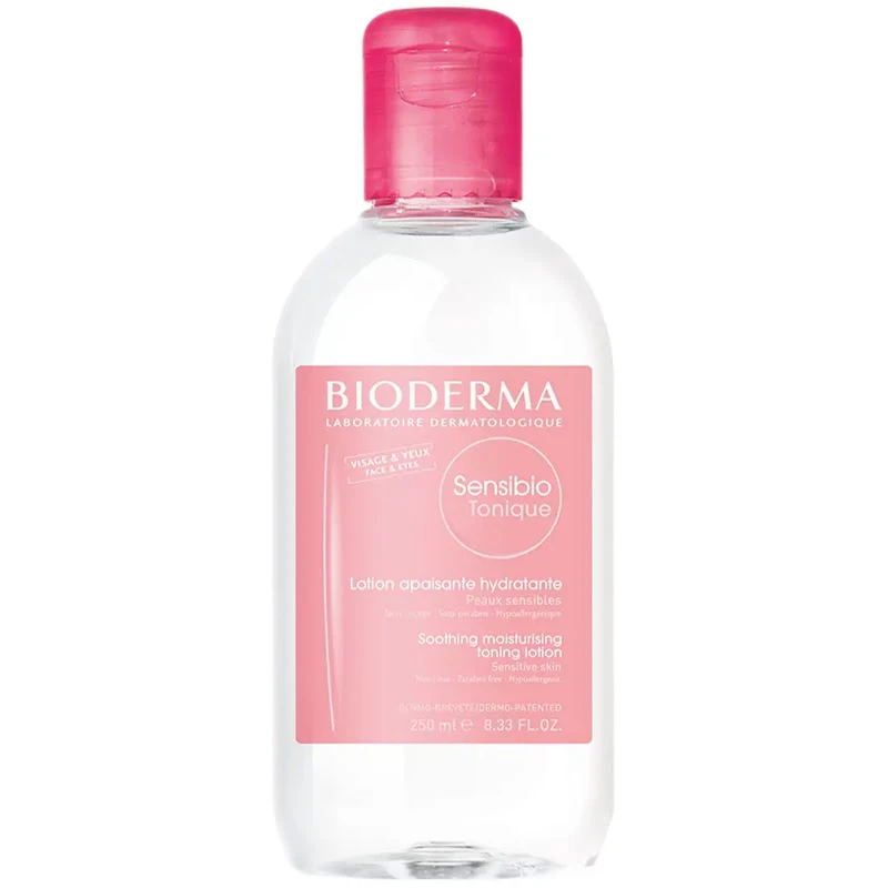 Bioderma Sensibio Tonique Hydrating Toner 250ml for Sensitive Skin: Gentle Cleansing and Hydration to Soothe and Refresh Delicate Complexions for Daily Use - Bioderma