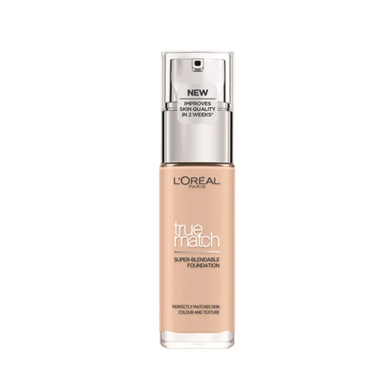 L'Oreal True Match Makeup Rose Ivory C1 Foundation, Lightweight, Natural Finish, 30ml