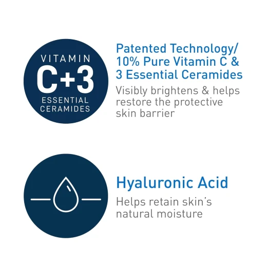 CeraVe Vitamin C Serum for Face, Skin Brightening with Hyaluronic Acid, 30 ML - CeraVe - Image 4