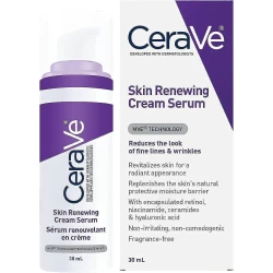 CeraVe Skin Renewing Retinol Face Serum 1 Fl Oz, Anti Aging Moisturizer
