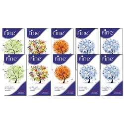 Fine Scented Pocket Tissues, Four Seasons, 100 Count, 3-Ply, Travel Size 10 Packs