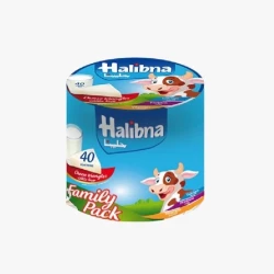 Halibna Processed Cheese Triangles Family Pack – 40 Pieces, Creamy and Delicious Cheese Portions, Perfect for Breakfast, Snacks, and Family Meals.