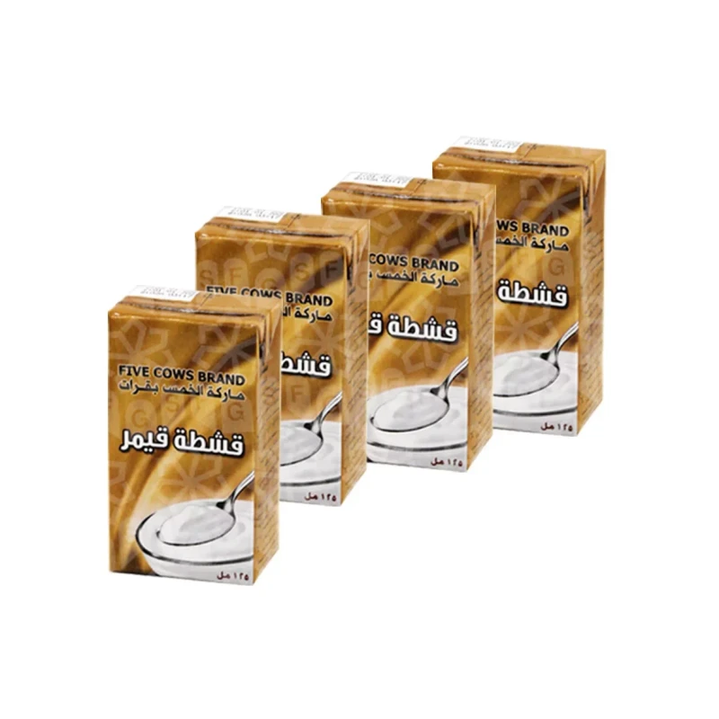 Five Cows Cream Qeshta Rich Full Fat Dairy Delight, Perfect for Desserts and Cooking, 125g - Five Cows