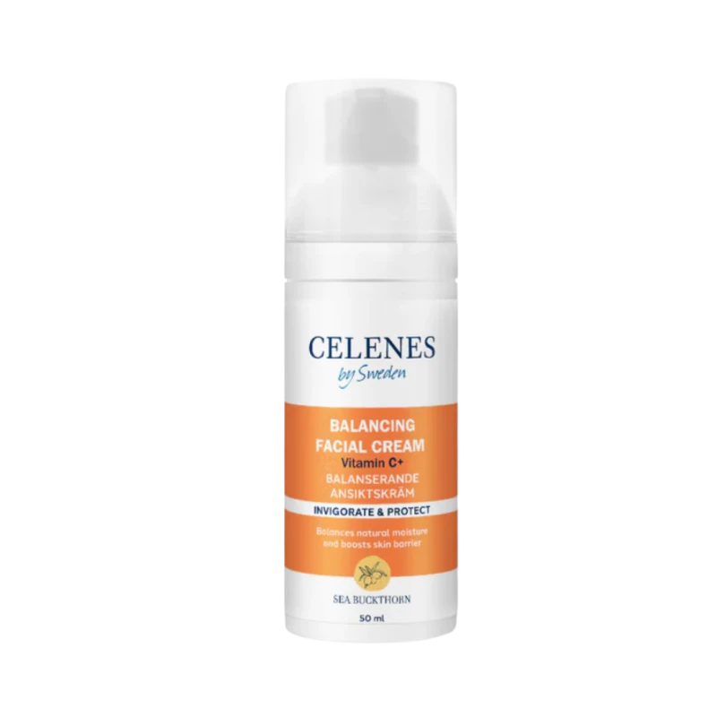 Celenes Balancing Facial Cream Vitamin C 50ml, Hydrating Moisturizer for Oily and Combination Skin - Celenes