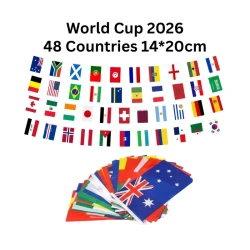 World Cup 48 Countries Flag Bunting Rope 14x20cm Flags 18m Length for Global Fan Celebrations