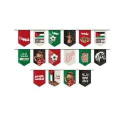 Jordan World Cup 2026 Flag Rope 20x28 cm Vibrant Colors Easy to Hang for Cars Rooms and Match Days