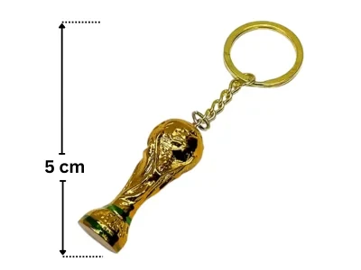 World Cup Football Trophy Keychain 5cm Mini Replica Collectible Accessory for Fans