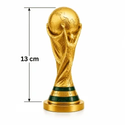 World Cup Sports Football Trophy Resin Replica 13cm Golden Collector's Item