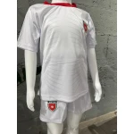 طقم قميص وشورت منتخب الأردن لكرة القدم أبيض رسمي للأطفال 3 5 سنوات يشمل قميص وشورت وجوارب جودة ممتازة للاعبين الصغار - جوردان