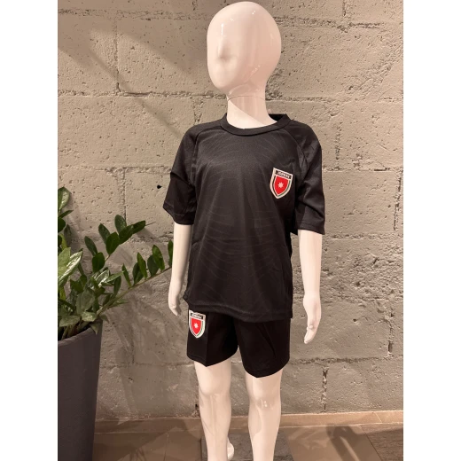طقم قميص وشورت منتخب الأردن لكرة القدم أسود 6 8 سنوات - جوردان - Image 2