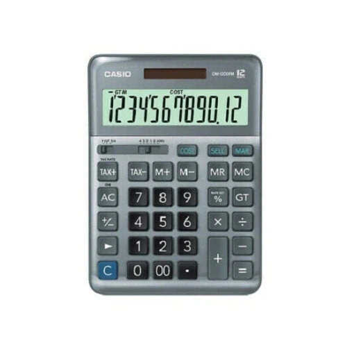آلة حاسبة مكتبية كاسيو DM 1200FM مع حساب الضرائب والواجهة المعدنية - كاسيو - Image 3