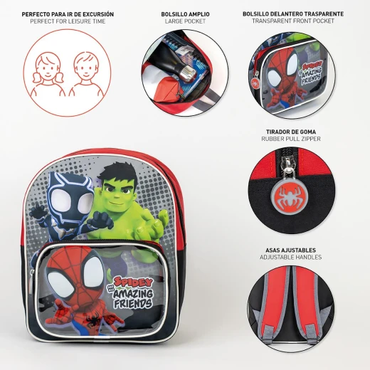 Cerda Spidey Kids Backpack Durable Polyester and PVC Red 25 x 30 x 12 cm - Cerda - Image 7