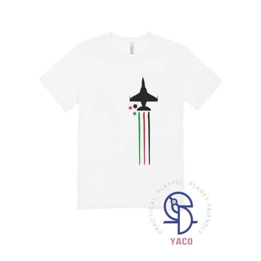 Army Plane Adult T Shirt White Large Premium Cotton Made in Turkey - Image 2
