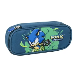 Cerda Sonic Prime Oval Pencil Case Durable Polyester Zipper Closure School Supplies