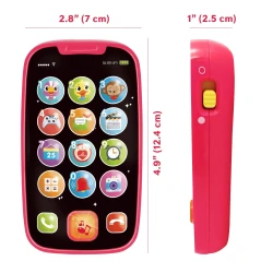 Hola My First Smartphone Pink Interactive Toy for Toddlers Sound Effects