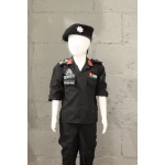 طقم زي عسكري أسود SWAT للأولاد بعمر 10 سنوات