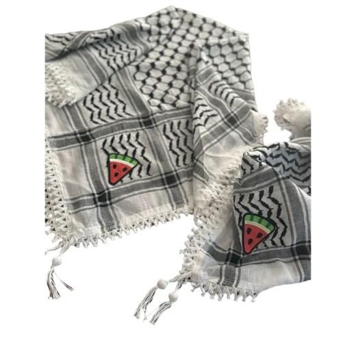 وشاح كوفية فلسطينية رقعة البطيخ كوفية تقليدية 48 × 48 بوصة