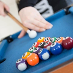 The Source Table Top Pool Table for Kids, Compact Wood Design, Includes Cues and Balls