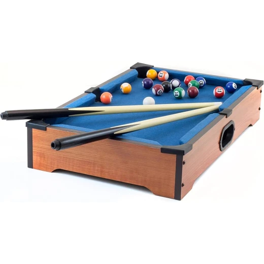 The Source Table Top Pool Table for Kids, Compact Wood Design, Includes Cues and Balls - The Source - Image 4