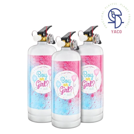 جهاز إطفاء حريق للكشف عن جنس المولود باللون الوردي بمدى 8 أمتار ومدة 18 ثانية - Image 2