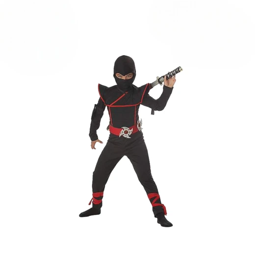 Ninja Warrior Costume Set for Kids, Unleash Your Inner Ninja! Includes Outfit, Face Mask & Toy Sword. Perfect for 3-5 Year Olds, Halloween Fun & Costume Parties - Kid's fun zone - Image 2