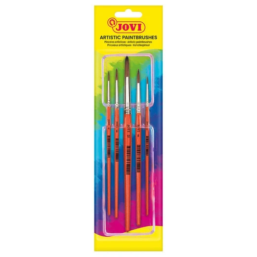 مجموعة فرش مكياج عامة 5 قطع ذات جودة احترافية لكريم الأساس وأحمر الخدود وظلال العيون - Image 2
