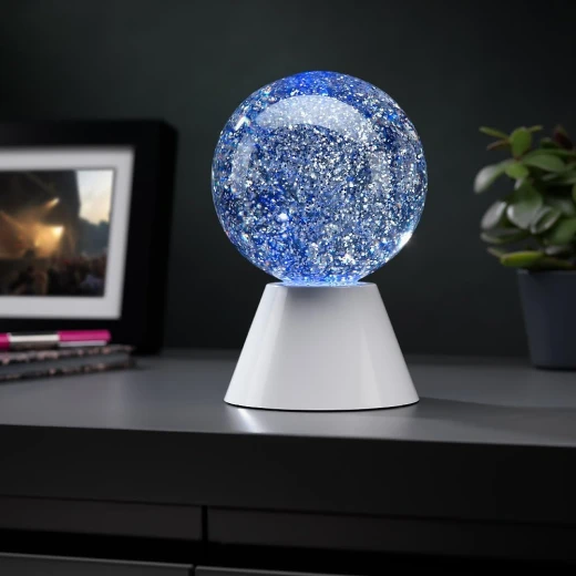 ذا سورس كرة اللمعان الدوارة مع أضواء LED متغيرة الألوان، تعمل بالبطارية لتزيين المنزل، تخلق جوًا هادئًا مع لمعان دوار وضوء ناعم - ذا سورس - Image 5