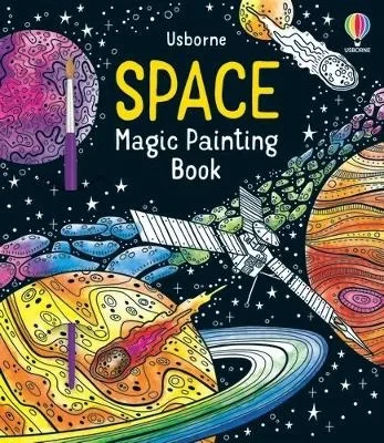 كتاب سحري للرسم الفضائي للأطفال، كشف بالماء خالٍ من الفوضى، كواكب ونجوم - Image 2