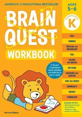 Brain Quest Kindergarten Workbook Educational Activity Book 1 with Numbers, Letters and Thinking Exercises for Ages 5 to 6. Fun and Engaging Learning Tool for Kids - Brain quest - Image 2