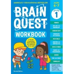 Brain Quest 1st Grade Workbook Educational Math, Language Arts, and Science Activities