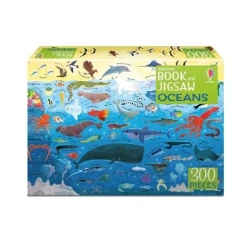 Usborne Oceans Book and Jigsaw Puzzle Set: Educational Activity for Kids, Featuring 100+ Piece Jigsaw, Explore Sea Life, Interactive Learning, Perfect Gift for Ages 5+