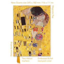 Gustav Klimt The Kiss Foiled Quarto Journal: Hardcover Art Notebook for Writing and Sketching