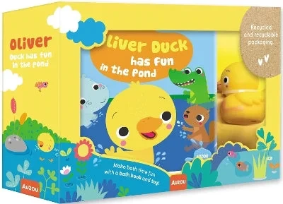 My First Bath Book & Toy Oliver Duck Fun In The Pond Waterproof Baby Book My First Bath Book & Toy Oliver Duck Fun In The Pond Waterproof Baby Book