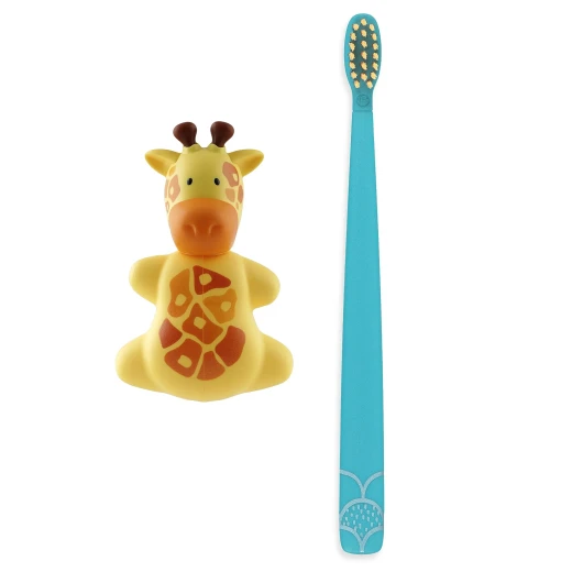 Flipper Fun Animal Giraffe Toothbrush Set, Protective Cover, Kids Oral Care - Flipper fun animal - Image 3
