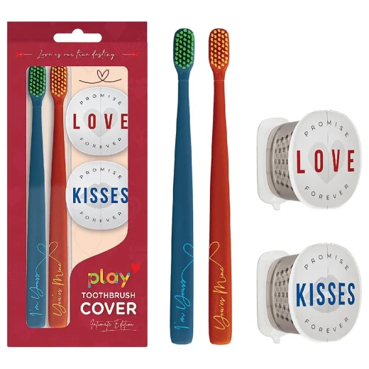 Flipper Play Ilove 2in1 Toothbrush Combo Pack with Protective Cover: Includes 1 Toothbrush & Cover, Hygienic Design, Suitable for Kids and Adults - Flipper play ilove - Image 2