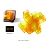 MiDeer Neon Space Kongming Lock Puzzle for Kids Aged 3+, Colorful 3D Liu Tong Lock Educational Toy, Develops Problem Solving Skills, Durable Design - MIDEER
