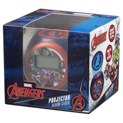 Disney Avengers Kids Alarm Clock with Projector and Blue LED Display. Features Snowflakes Projection, Automatic Timer (5, 10 or 30 mins) and Easy-to-Use Buttons. Age 3+