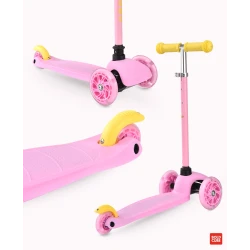 Bold Cube Teeny Toddler Scooter Pink 3 Wheel Lean to Steer 3-6 Years