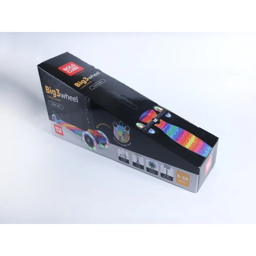 سكوتر بولدكيوب بثلاث عجلات كريستال روبيكس للأطفال من 5 إلى 10 سنوات، عجلات LED - بولد كيوب - Image 3